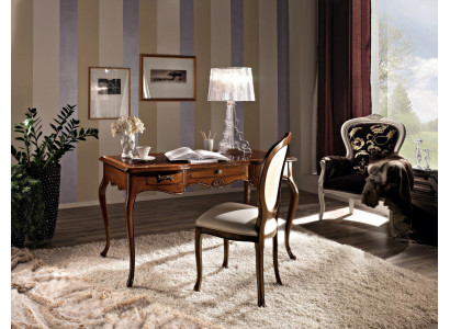 Mesa de escritorio de diseñador Silla de oficina Conjunto de muebles italiano Secretaria Sillón 2 piezas.