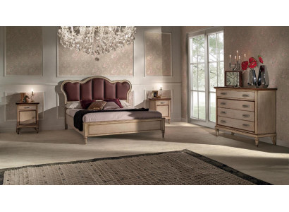 Cama mesita de noche cómoda conjunto de dormitorio de diseño clásico de lujo camas nuevas