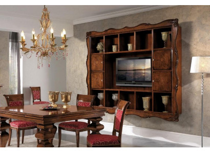 Vitrina de madera para pared del salón, muebles de sala, mueble de TV, diseño de pared nuevo.
