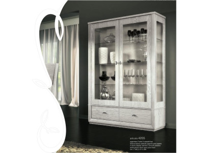 Lujo escaparate vitrina vitrinas gabinete de vidrio moderno gris estantería muebles de madera