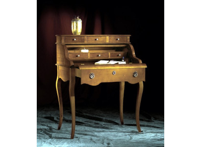 Escritorio barroco de oficina, mesa de madera noble estilo rococó antiguo muebles italiano