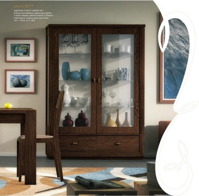 Vitrina de lujo escaparate vitrinas gabinete de vidrio moderno de madera gris estante aparador