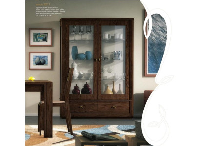 Vitrina de lujo escaparate vitrinas gabinete de vidrio moderno de madera gris estante aparador