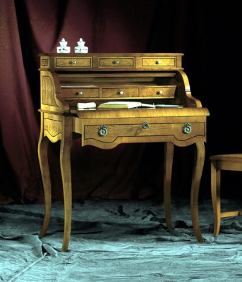 Escritorio Mesa de oficina Mesas de madera noble Estilo barroco rococó Muebles antiguos nuevos