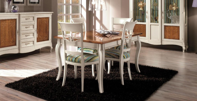 Mesa de comedor + 4x sillas Silla Conjunto de comedor Grupo de comedor Moderno Mesa Mesas Conjunto