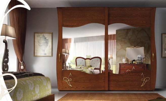 Armario Armario Espejo Madera Muebles Armarios Guardarropa Madera Italia Nuevo