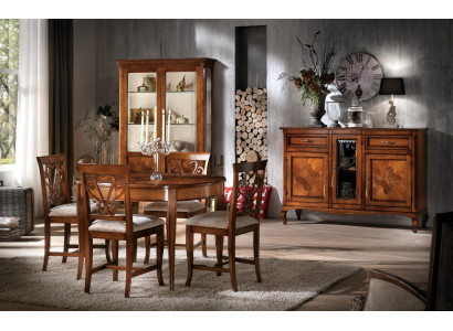 Comedor conjunto juego sillas 4x vitrina grupo grupo vitrinas 7 pzas. Cómoda