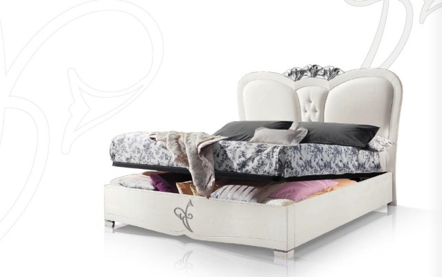 Dormitorio Cama Mesita de noche Camas Lujo Marco de cama doble Conjunto de 3 mesitas de noche