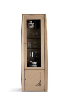 Vitrina armario de vidrio Vitrinas Armarios de salón Muebles italianos Armario de vidrio