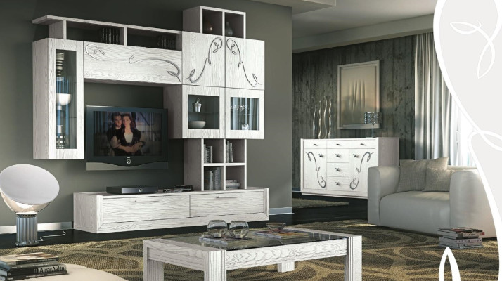 Mueble de salón, pared de TV, unidad mural, muebles de salón RTV, armario, estante