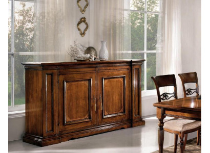 Cómoda aparador aparador marrón Aparadores Armario de madera maciza Muebles Cómodas