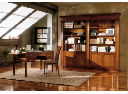 Muebles de oficina Escritorio Estantería de libros Conjunto de 2 piezas Italia