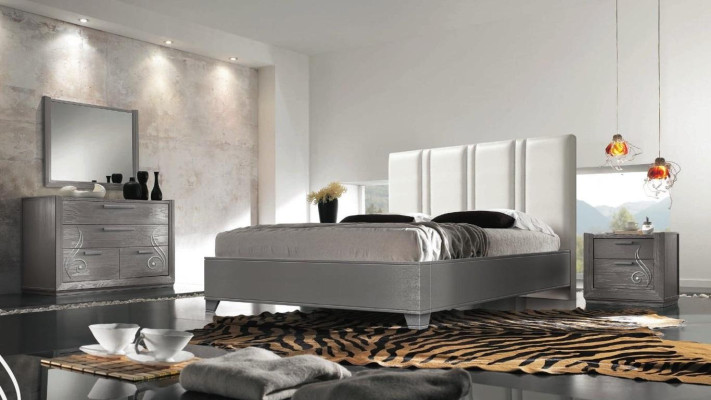Dormitorio Cama Mesita de noche Grupo de camas Camas dobles Estructura de cama Juego de 3 piezas Nuevo