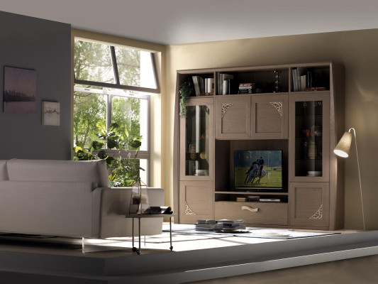 Mueble de pared aparador vitrina madera muebles de salón mueble de televisión diseño vitrinas