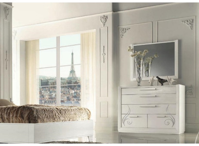 Cómoda Espejo Cómodas Madera Moderno Armarios Consola Armarios Italia Set 2 piezas.