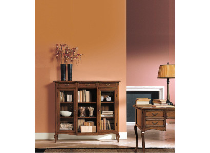 Estantería de libros Mueble clásico de madera para salón Biblioteca Aparador Armario