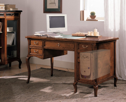 Muebles de oficina diseño antiguo de madera, mesa, secretaria, escritorio.