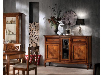 Cómoda Aparador Estante Armario Estantes Muebles de madera maciza de Italia Armarios