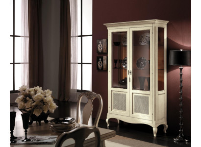 Vitrina de madera de lujo gabinetes clásicos aparador de diseño muebles italianos marrón.