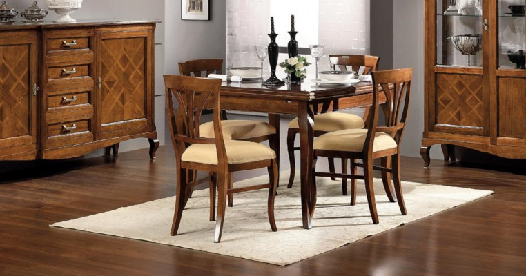 Silla de comedor Sillón de respaldo conjunto de comedor juego de 4 sillas de respaldo Nuevo conjunto de 5 piezas.