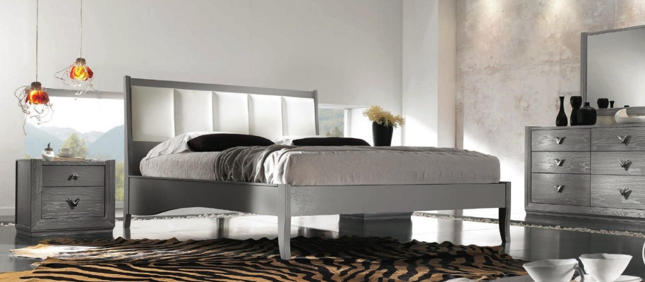 Dormitorio Cama Mesita de noche Camas Madera Grupo Doble Diseño Conjunto Juego de 3 piezas.