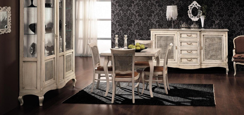Muebles Grupo de decoración Juego de mesa + 4 sillas 5 piezas. Conjunto de mesa de comedor Comedor