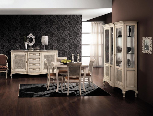 Muebles Grupo de decoración Juego de mesa + 4 sillas 5 piezas. Conjunto de mesa de comedor Comedor