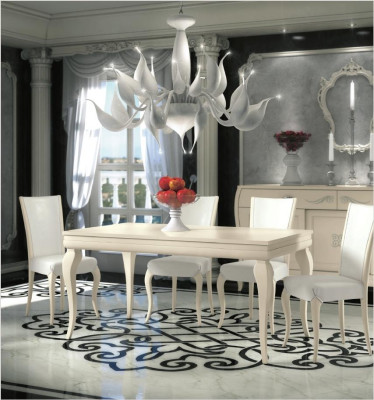Comedor mesa silla Cena Mesa Diseño Grupo Mesas Madera Moderno Set 5 piezas.
