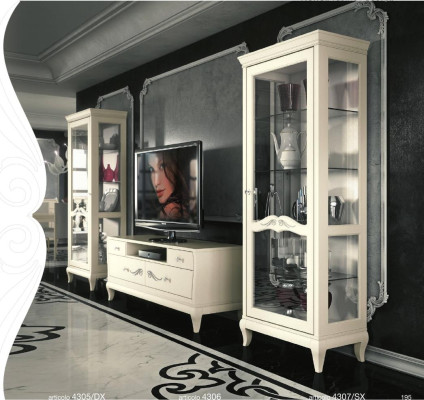 Vitina para sala, vitrina para TV, moderna, muebles de madera, armario, estilo set nuevo, 3 piezas.