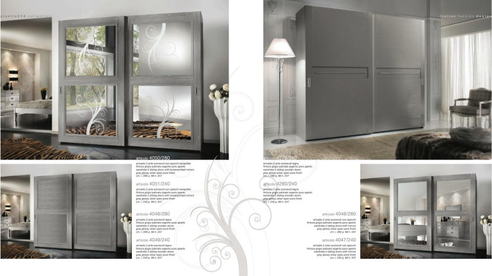 Armarios Armario Armario ropero Puertas correderas Madera Muebles Mobiliario Italia Nuevo