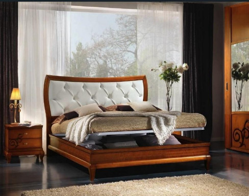 Lujo dormitorio cama cama doble madera tapizada camas marco de cama doble moderno