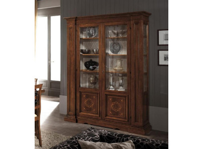 Vitrina de madera maciza Aparador de salón Vacari cav giovanni