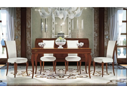 Comedor Mesa Silla Extensible Mesa Mesas Conjunto Madera Diseño Set 5 piezas.