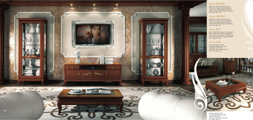 rtv Juego de muebles para la sala de estar de 3 piezas. Vitrina de madera moderna para TV, estilo armario nuevo en grupo.