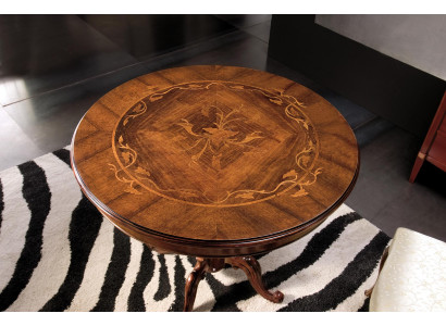 Mesa de comedor Muebles redondos Mesa de comedor de lujo Mesa redonda Madera maciza Italia Nuevo