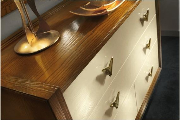Cómoda Espejo Adorno Consola Cómoda Madera Armarios Consola Italia Set 2 piezas.