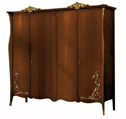 Armario de madera armario armario de madera dormitorio muebles macizos Italia madera maciza