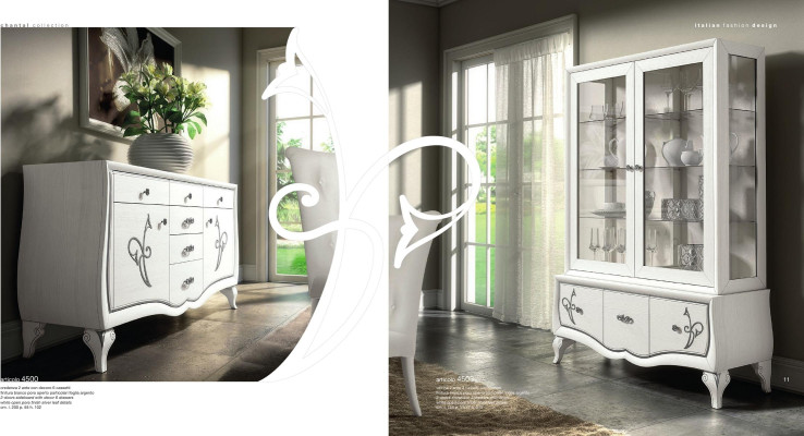 Vitrina de vidrio de lujo en estilo antiguo moderno, vitrinas de madera, muebles italianos.