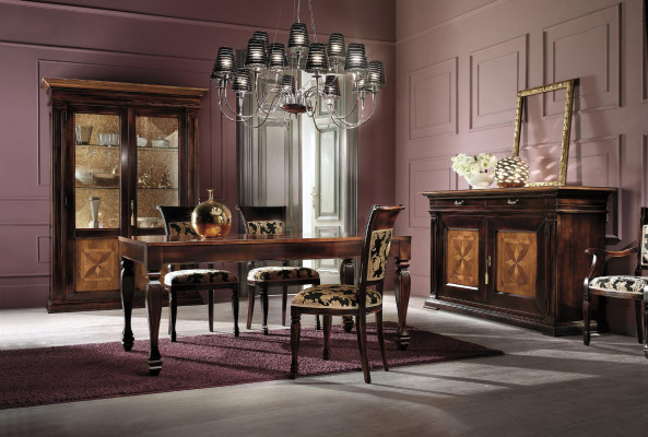 Madera maciza Aparador Aparador de salón Aparador Vaccari cav giovanni Vitrinas