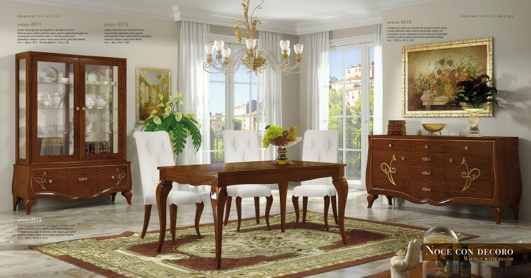 Comedor mesa de comedor silla cómoda vitrina grupo comer madera juego nuevo set de 7 piezas.