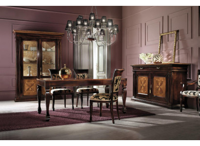 Juego de comedor Aparador Sillas 4x Vitrina Grupo Set de comedor Mesa 7 piezas.