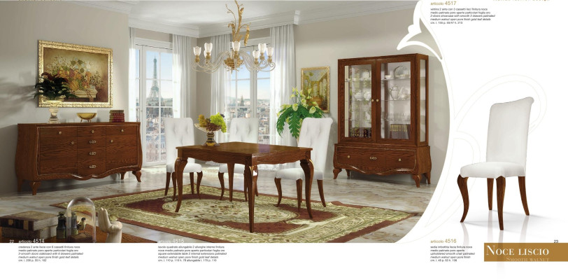 Conjunto de comedor mesa silla cajonera vitrina mesa mesas grupo conjunto 7 piezas.