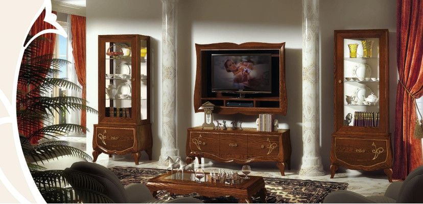 rtv Set Wohnzimmer Vitrine tv Modern Holz Möbel Schrank Stil Gruppe Italienische  rtv Set salón vitrina tv moderno muebles de madera armario estilo grupo italiano