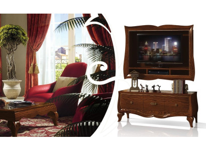 Mueble de TV bajo, mueble auxiliar, mueble de TV de madera clásico, diseño de cómoda nuevo.