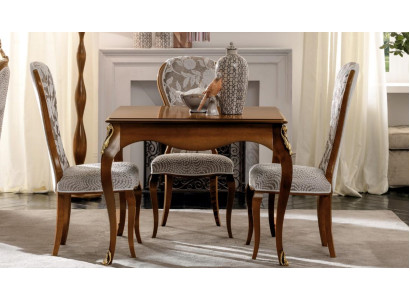 Mesas de comedor italianas Mesa de madera Muebles de mesa de madera maciza de estilo antiguo