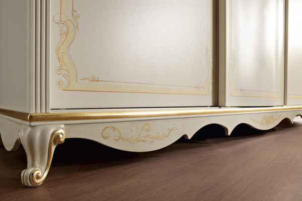 Armario de madera maciza para dormitorio Armario de diseño Armarios blancos