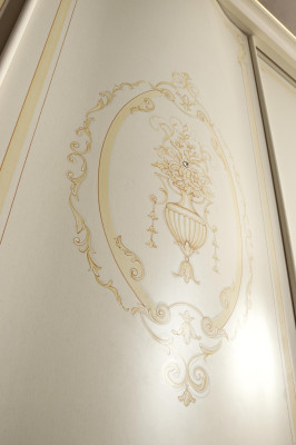 Armario de madera maciza para dormitorio Armario de diseño Armarios blancos