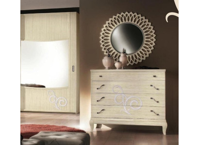 Cómoda Espejo Madera Conjunto de cómoda Moderno Armario Consola Muebles Nuevo Juego de 2 piezas