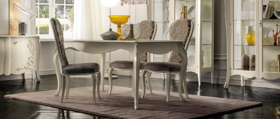 Mesa clásica Mesa de madera Barroca Rococó Comedor Mesa real