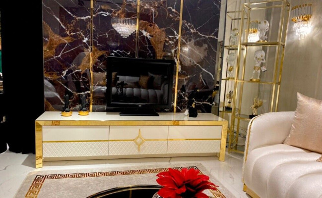 Salón de madera rtv hotel muebles de lujo aparador tv mueble bajo xxl diseño de armario